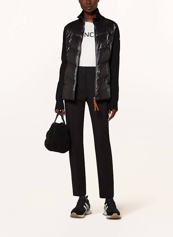 MONCLER Doudoune en mélange de matières NOIR