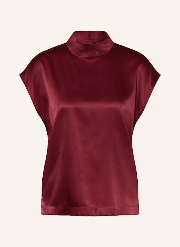 MRS & HUGS Blusenshirt aus Seide DUNKELROT