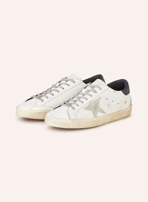 GOLDEN GOOSE Sneaker SUPER-STAR CLASSIC WEISS/ DUNKELBLAU/ GRAU