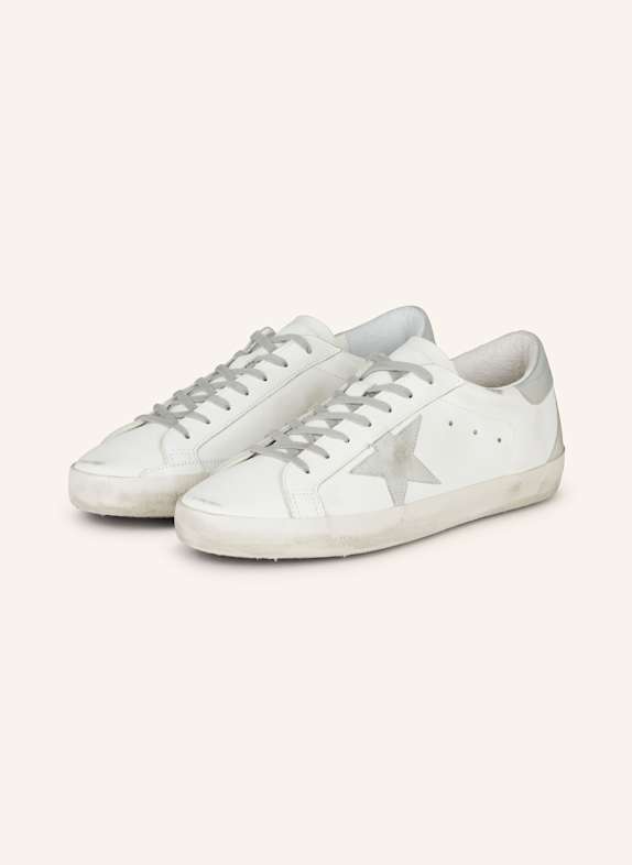 GOLDEN GOOSE Sneaker SUPER-STAR WEISS/ SILBER