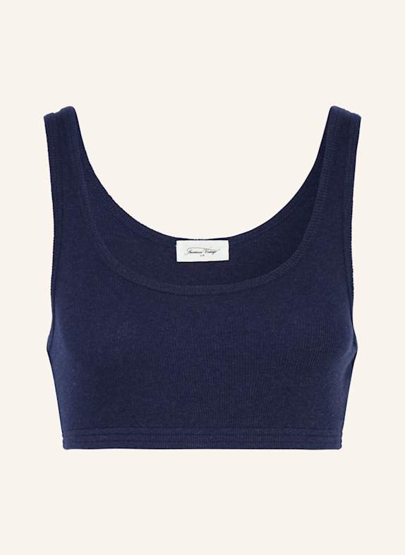 American Vintage Cropped-Top BLAROW DUNKELBLAU