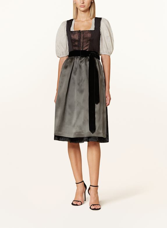 Heimatglück Tracht Dirndl blouse IDA with linen GRAY