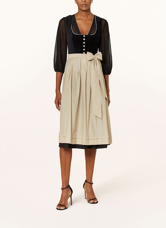 Heimatglück Tracht Dirndl SELMA SCHWARZ/ BEIGE