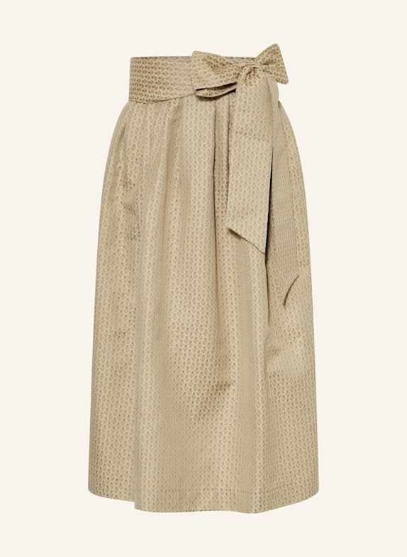 Heimatglück Tracht Dirndl blouse VIVI with linen BEIGE/ GREEN