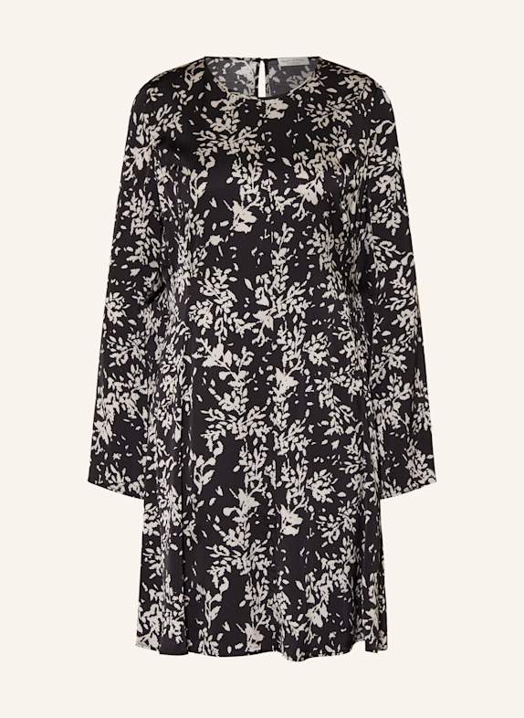 Marc O'Polo Satinkleid SCHWARZ / HELLGRAU