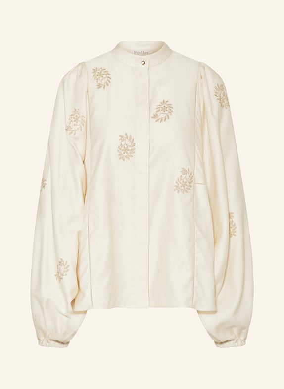 Max Mara Bluse CALADIO mit Schmucksteinen CREME