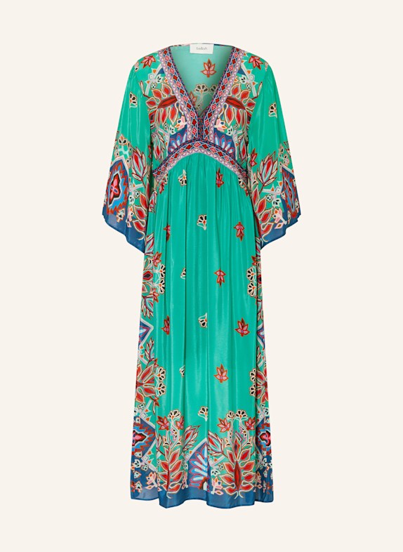 ba&sh Kleid LUFIA mit 3/4-Arm GRÜN/ BLAU/ ROT