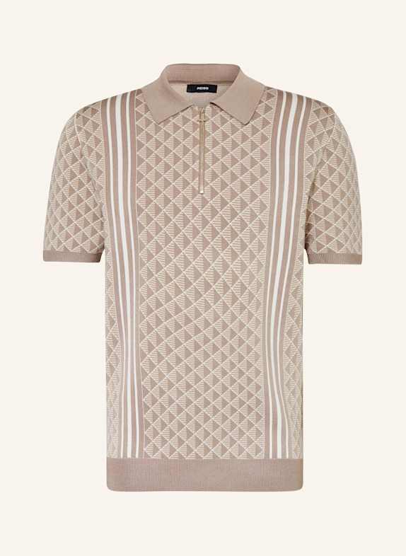 REISS Daniele Alessandrini Shirts for Men SANDERSON DARK BROWN/ BEIGE/ WHITE
