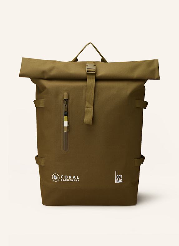 GOT BAG Rucksack ROLLTOP CORAL GARDENS 31 l mit Laptoptasche OLIV