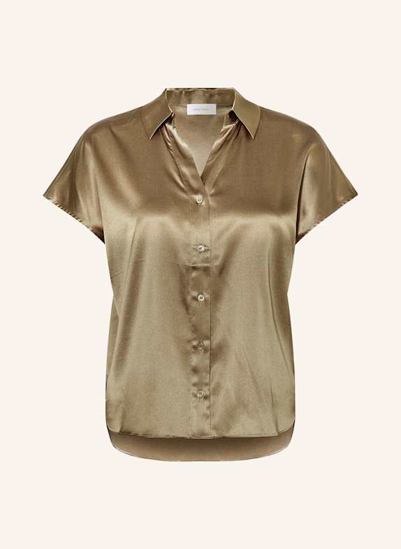 darling harbour Hemdbluse aus Seide OLIVE
