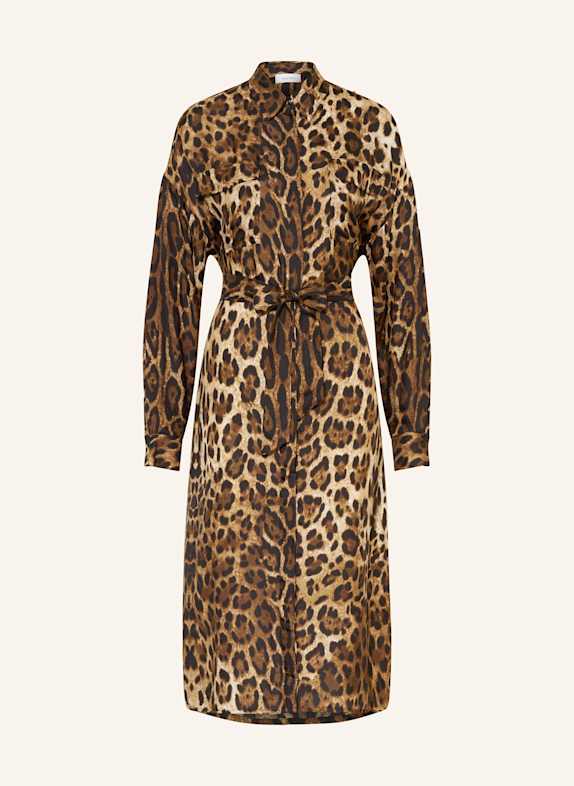 darling harbour Oversized-Hemdblusenkleid mit Seide LEOPRINT