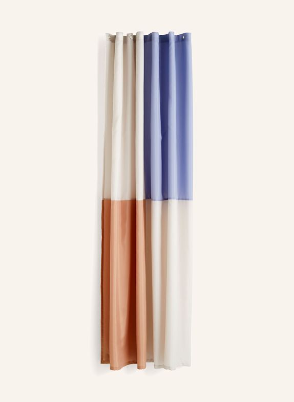 HAY Duschvorhang CHECK ORANGE/ HELLBLAU/ WEISS