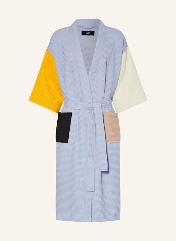 HAY Unisex-Kimono WAFFLE HELLBLAU/ ORANGE/ CREME