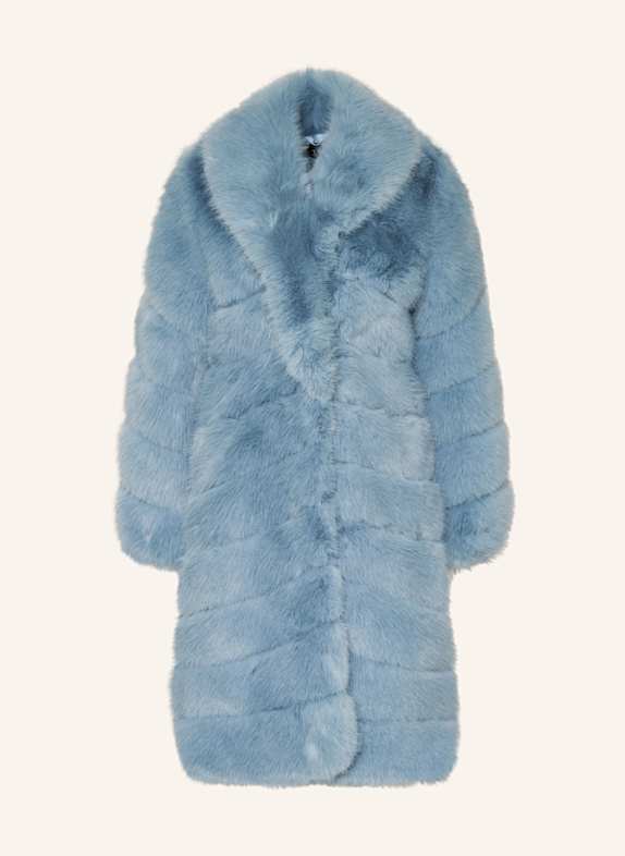 OW Collection Kunstfell-Mantel COPENHAGEN HELLBLAU