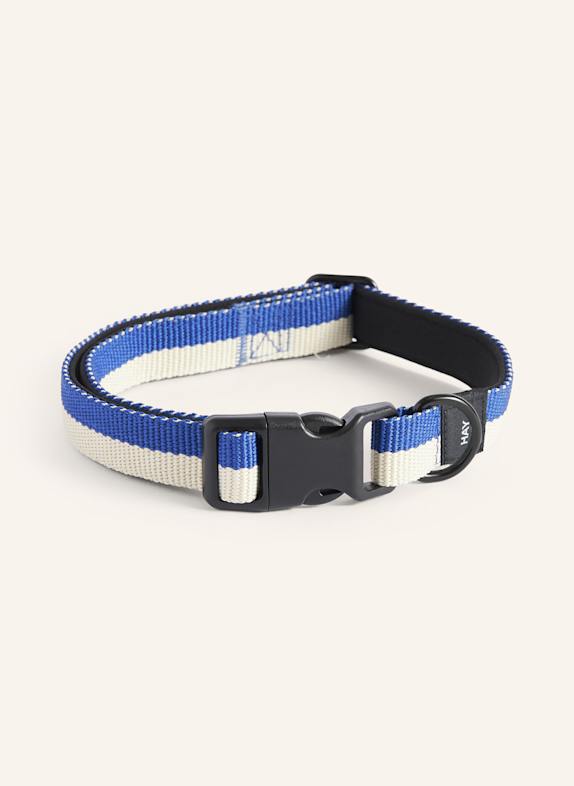HAY Hundehalsband SMALL/ MEDIUM BLAU / CREME