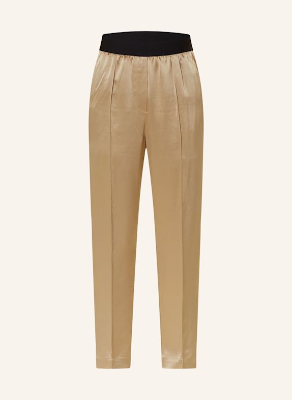 REISS ELEA satin trousers GOLD