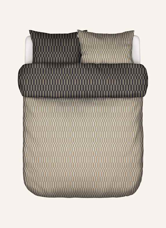 Marc O'Polo Bettwäsche SILLIA zum Wenden DUNKELBRAUN/ BEIGE