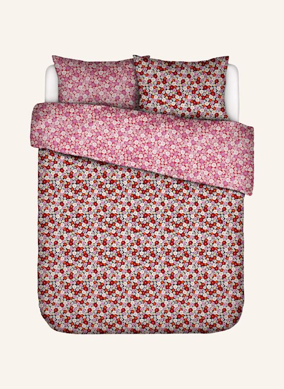 ESSENZA & CO Bettwäsche MELLOW zum Wenden ROSA/ DUNKELROT