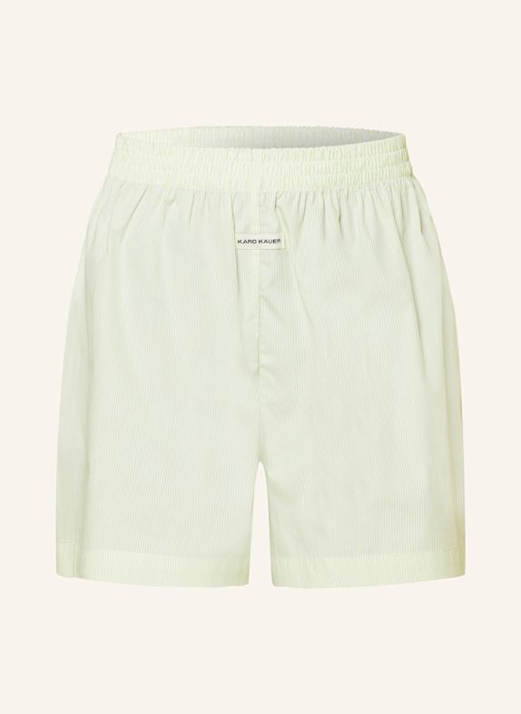 KARO KAUER Shorts HELLGRÜN/ CREME