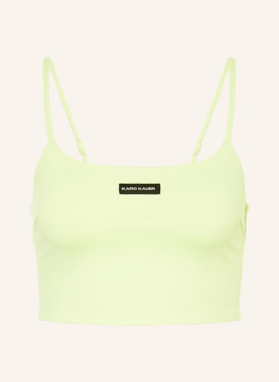 KARO KAUER Cropped top SVĚTLE ZELENÁ