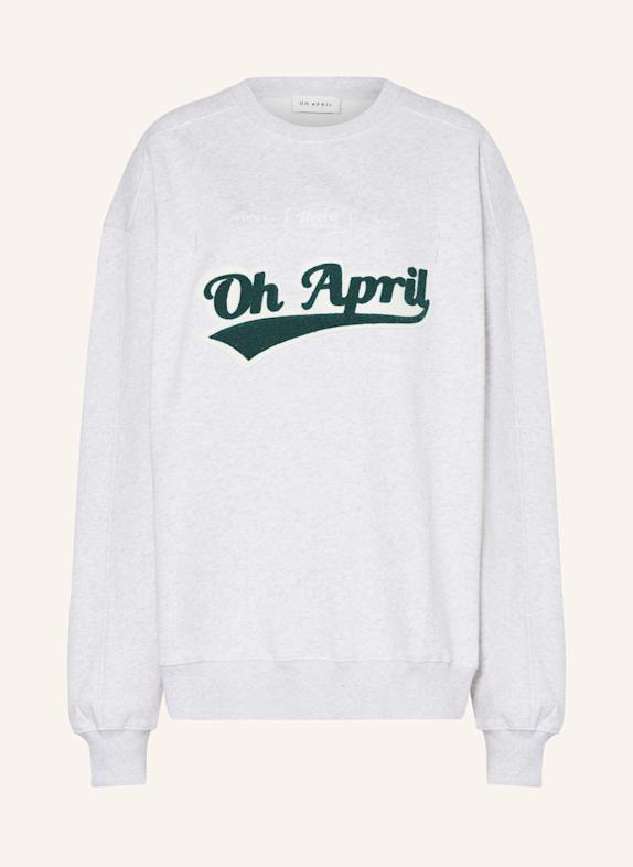 OH APRIL Sweatshirt IVO HELLGRAU/ WEISS/ GRÜN