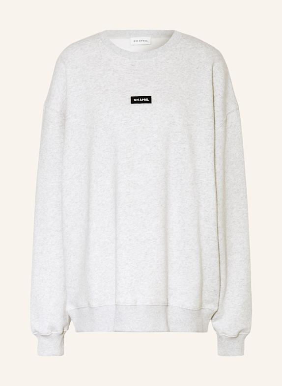 OH APRIL Oversized-Sweatshirt HELLGRAU
