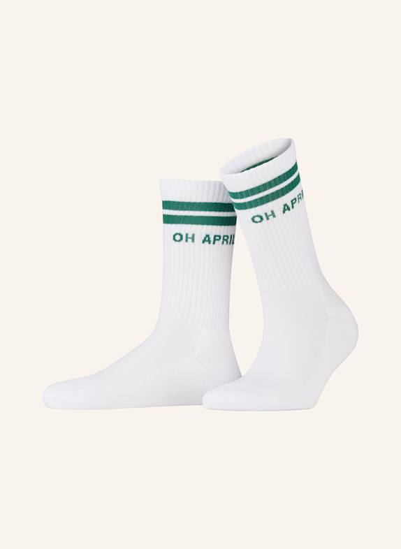 OH APRIL Socken STEFFI White/Forest Green White/Forest Green