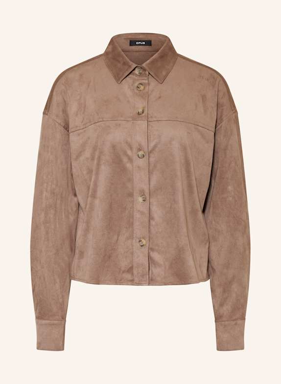 OPUS Hemdbluse FONTEGA BRAUN