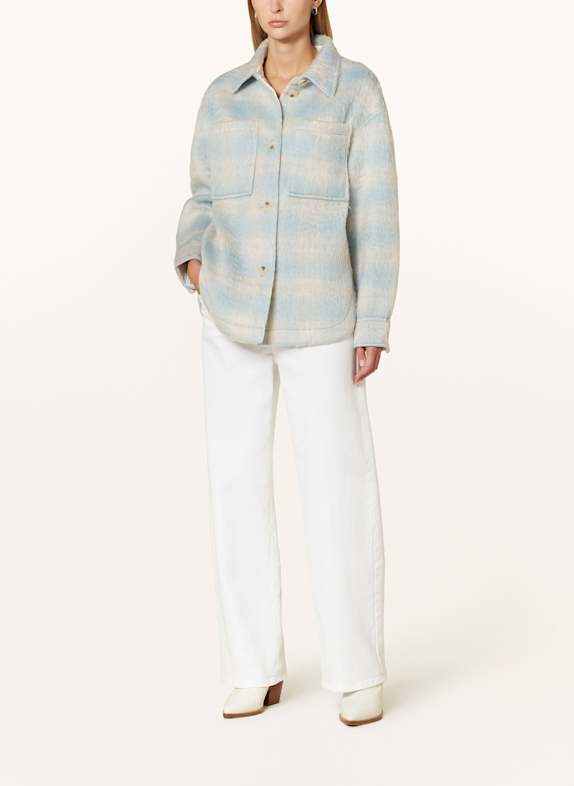OPUS Overjacket JELMA aus Kunstfell HELLBLAU/ HELLGRAU
