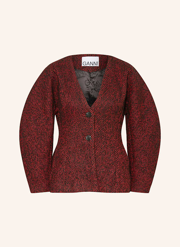 GANNI Blazer DARK RED/ BLACK