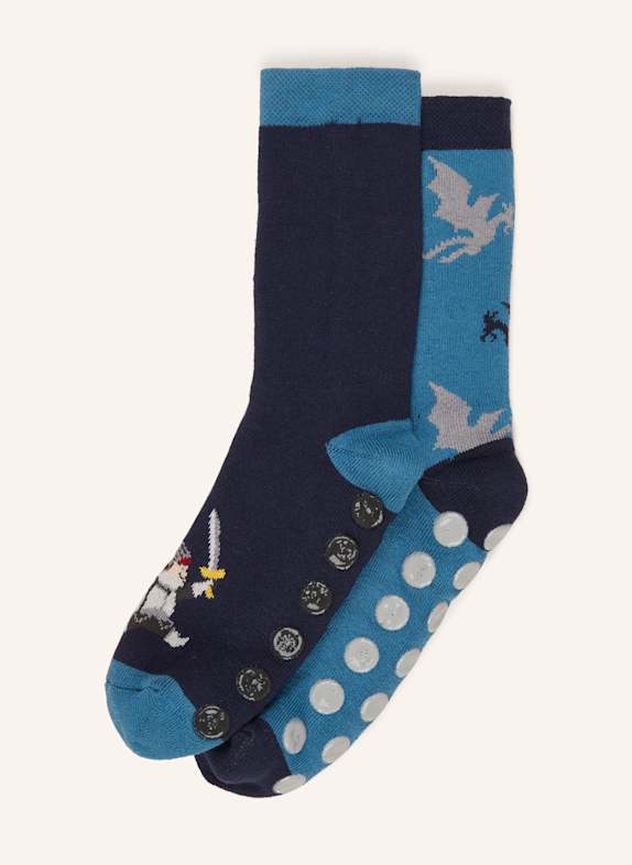 ewers COLLECTION Protiskluzové ponožky, 2 páry v balení 1 1 navy-dust blue