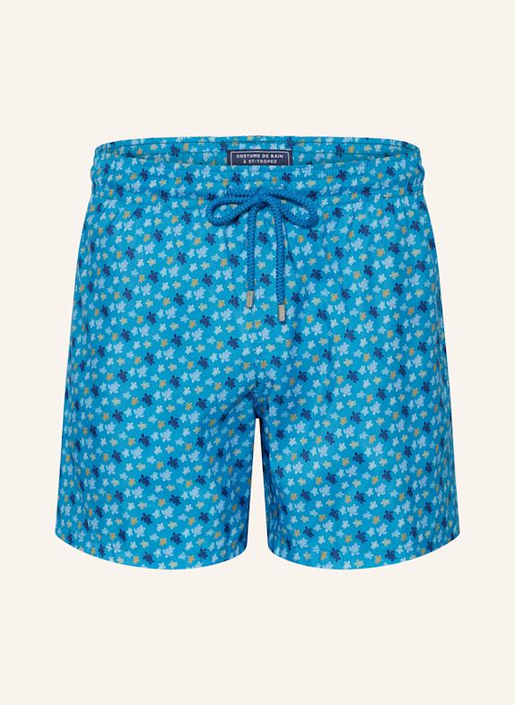 VILEBREQUIN Swim shorts MAHINA TURQUOISE/ YELLOW/ LIGHT BLUE