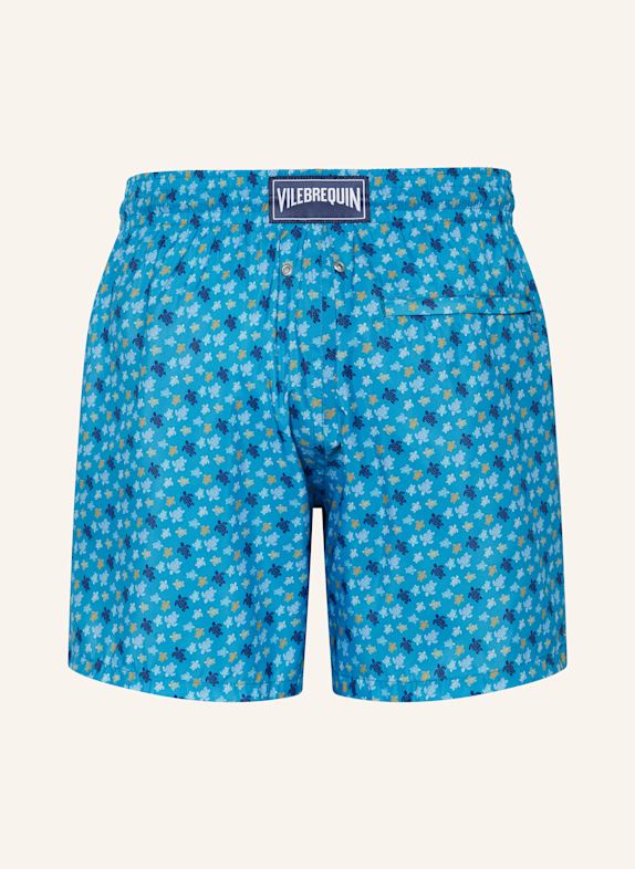 VILEBREQUIN Badeshorts MAHINA TURKIS / GUL / LYSEBLÅ