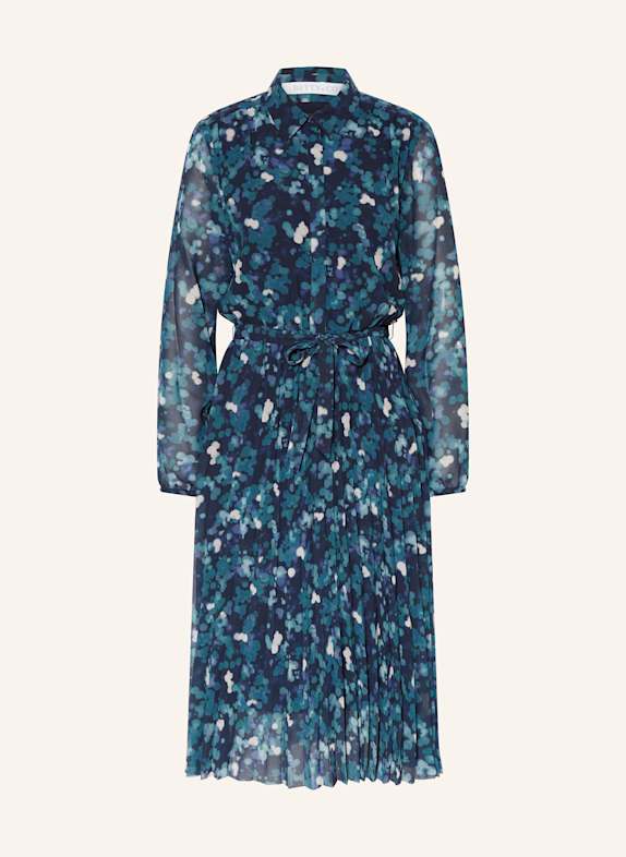BETTY&CO Hemdblusenkleid mit Plissees DUNKELBLAU/ PETROL/ CREME