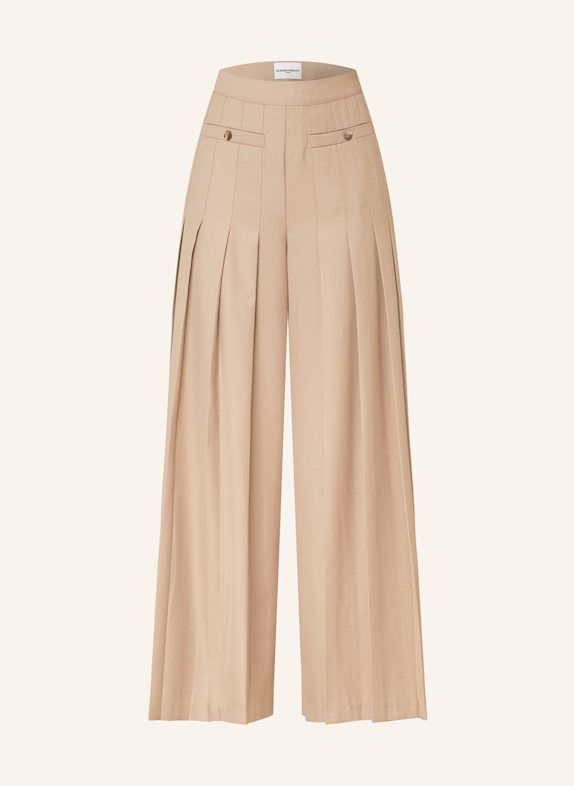 CLAUDIE PIERLOT Marlenhose mit Plissees BEIGE