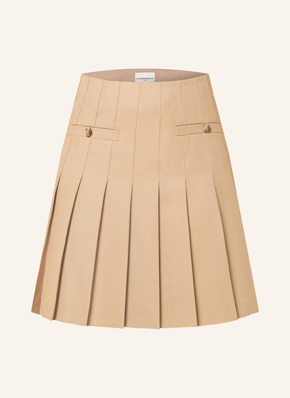CLAUDIE PIERLOT Faltenrock BEIGE
