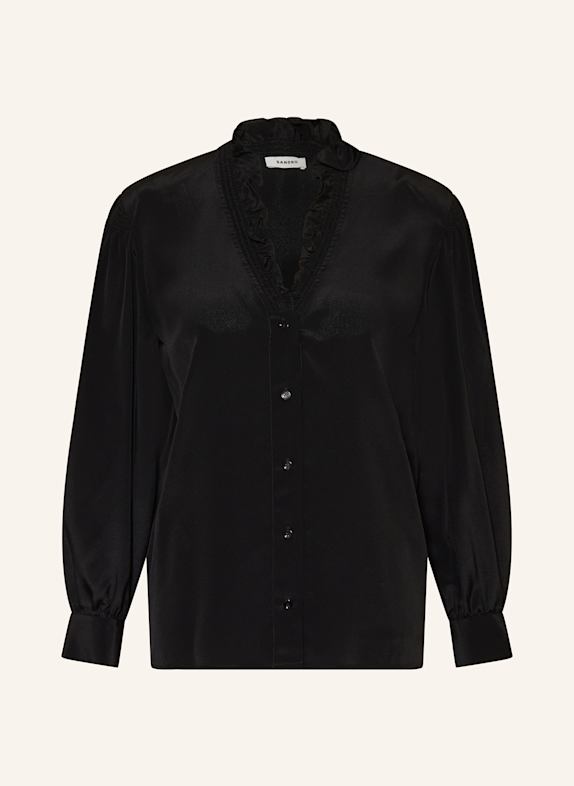 SANDRO Bluse SCHWARZ