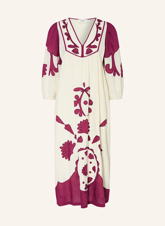 ba&sh Kleid TRACY mit 3/4-Arm ECRU/ FUCHSIA