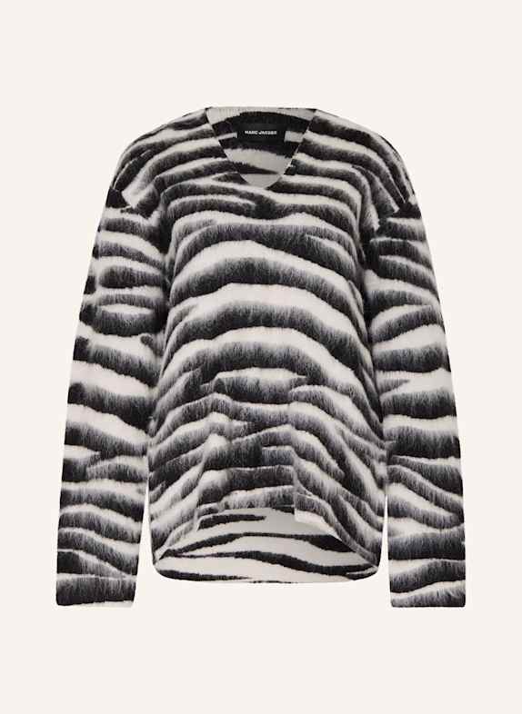 MARC JACOBS Svetr s mohérem ČERNÁ/ BÍLÁ