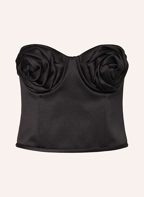 MARC JACOBS Off-Shoulder-Top aus Satin SCHWARZ