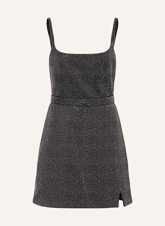 MARC JACOBS Cocktailkleid mit Schmucksteinen SCHWARZ/ SILBER