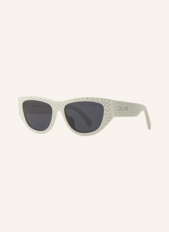 CELINE Sonnenbrille CL000458 mit Schmucksteinen 3100L1 - WEISS/ GRAU