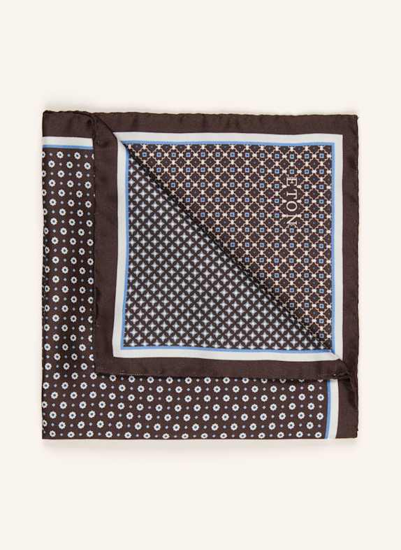 ETON Einstecktuch DUNKELBRAUN/ BLAU