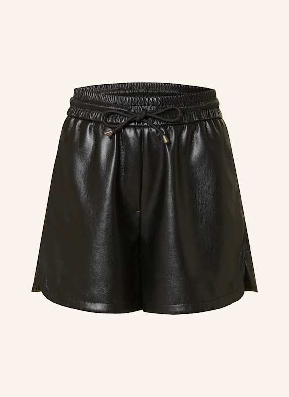 BOSS Shorts TIMY in Lederoptik SCHWARZ