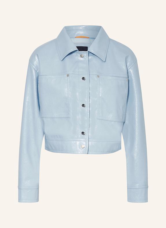 BOSS Jacke JELT in Lederoptik HELLBLAU