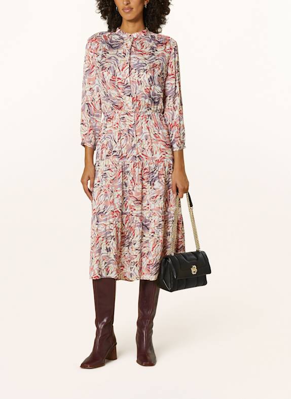 BOSS Kleid DENDANTA mit 3/4-Arm HELLROSA/ DUNKELLILA/ WEISS