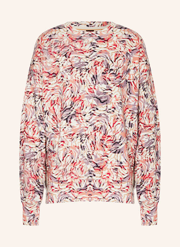 BOSS Sweatshirt ETEIA HELLROT/ DUNKELLILA/ CREME