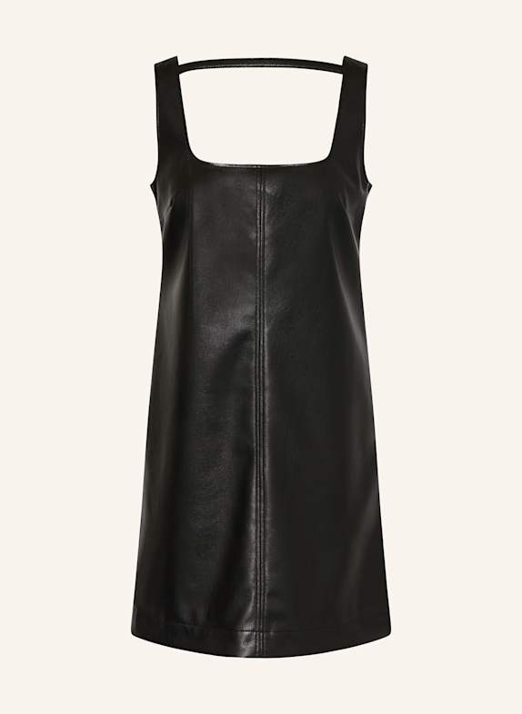 BOSS Kleid DASHINI in Lederoptik SCHWARZ