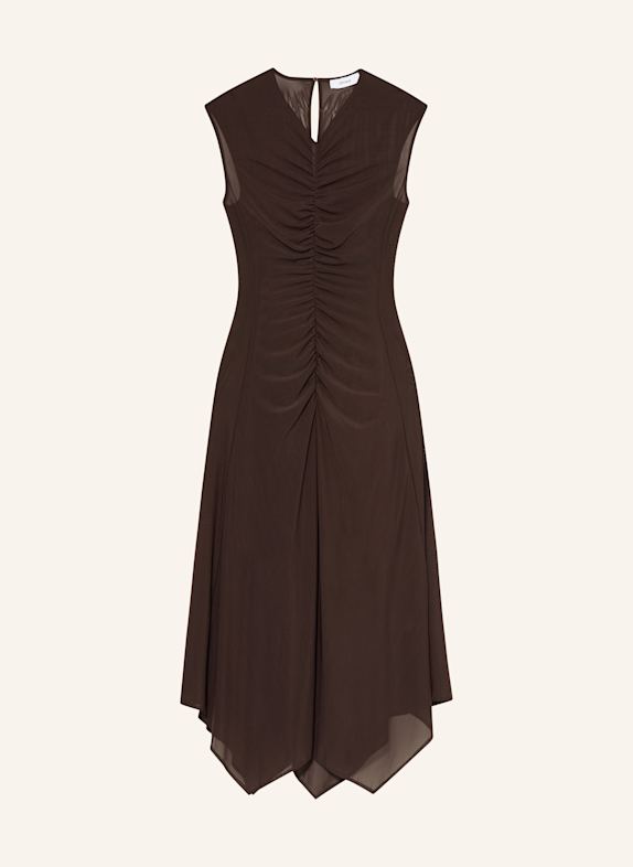 REISS Mesh-Kleid LYRA DUNKELBRAUN