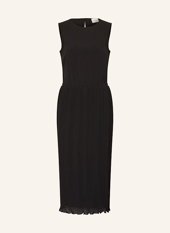 CLAUDIE PIERLOT Kleid mit Plissees SCHWARZ